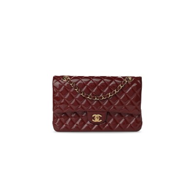 CHANEL PATENT CALFSKIN QUILTED MEDIUM DOUBLE FLAP A01112 (25*15*6cm)